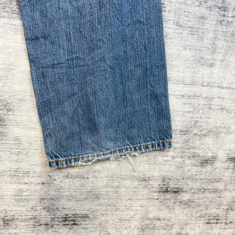 Levis‎ 559 Relaxed Straight Mens Jeans 34x30 Medium Wash Distressed Blue Denim